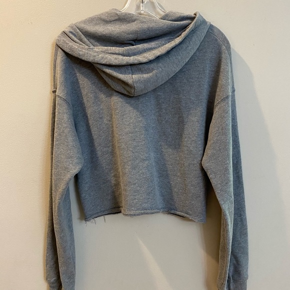 Holister cropped size XS grey hoodie {110} - Picture 2 of 8